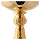 Chalice and pyx made of 24 carat gold-plated brass with knurled effect s5