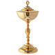 Chalice and pyx made of 24 carat gold-plated brass in Baroque Style s3
