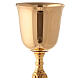 Chalice and pyx made of 24 carat gold-plated brass in Baroque Style s4