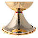 Short ciborium in 24-karat gold plated brass with knurling s2