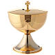 Knurled ciborium in 24-karat gold plated brass s1