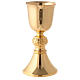 Engraved chalice and ciborium in gold plated brass s2