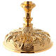 Chalice and pyx made of brass with 24-carat gold plating with Rococo decorations s5