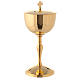 Goblet and pyx in polished gold-plated brass, height 10 and 19 cm s4