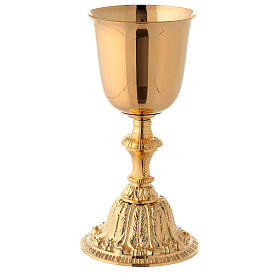 Chalice and pyx with gold-plated brass cast base