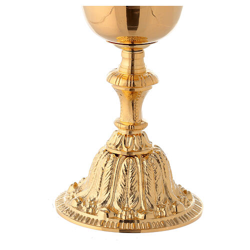 Chalice and pyx with gold-plated brass cast base 4