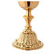 Chalice and pyx with gold-plated brass cast base s4