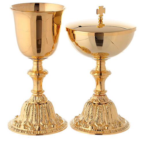 Gold plated casted chalice and ciborium 1