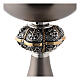 Mat gray coated chalice and ciborium made of brass s5
