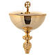 Golden chalice and ciborium of height 24 and 20 cm s5