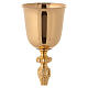 Calice e pisside ottone dorato in fusione stile barocco s4