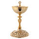 Baroque casted chalice and ciborium in gold plated brass s3
