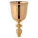 Baroque casted chalice and ciborium in gold plated brass s4
