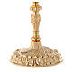 Baroque casted chalice and ciborium in gold plated brass s6