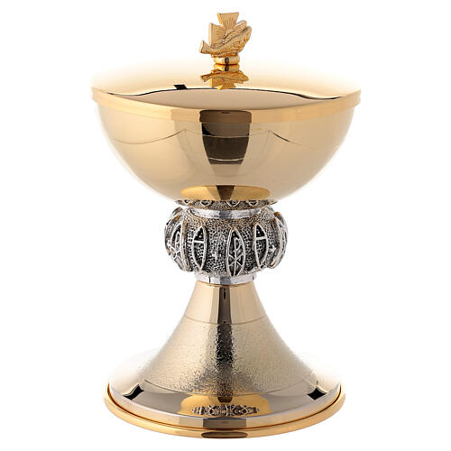 Chalice and pyx in golden brass with 24-carat plating 3