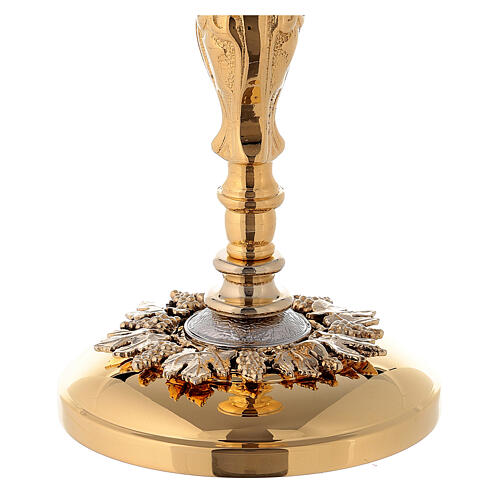 Chalice and pyx in gold-plated brass in Baroque style 5