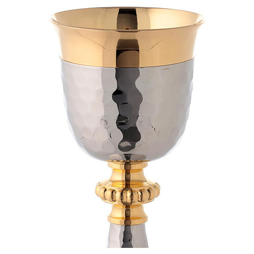 Goblet and pyx in gold- and silver-plated brass 4