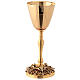 Gold plated brass chalice and ciborium with angels s2