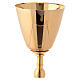 Gold plated brass chalice and ciborium with angels s4