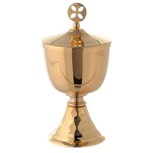 Chalice and pyx made of golden brass 3