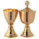Chalice and pyx made of golden brass s1