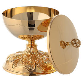 Pyx made of gold-plated brass with 24 carat plating