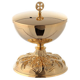 Small Baroque ciborium in gold plated brass