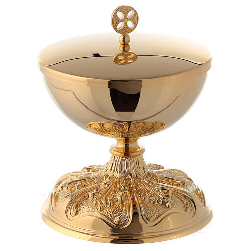 Small Baroque ciborium in gold plated brass 1