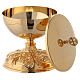 Small Baroque ciborium in gold plated brass s2