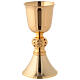 Brass chalice and ciborium with red stones on the node s2