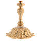 Calice e pisside ottone dorato base con fiore s7