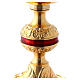 Goblet and pyx in gold-plated brass and red enamel knot s6