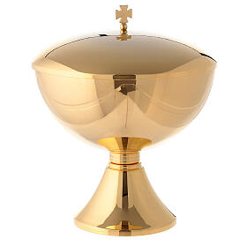 Magnum ciborium h 10 in gold plated brass