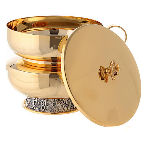 Double pyx in polished brass 5