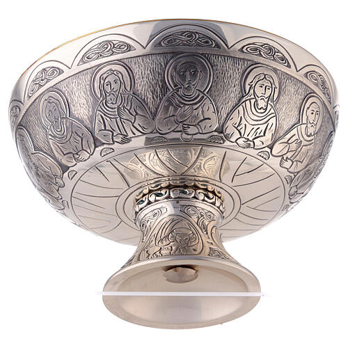 Molina paten Last Supper and Evangelists in silver-plated brass 4