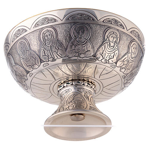 Last Supper and Evangelists Molina paten in silver plated brass 4