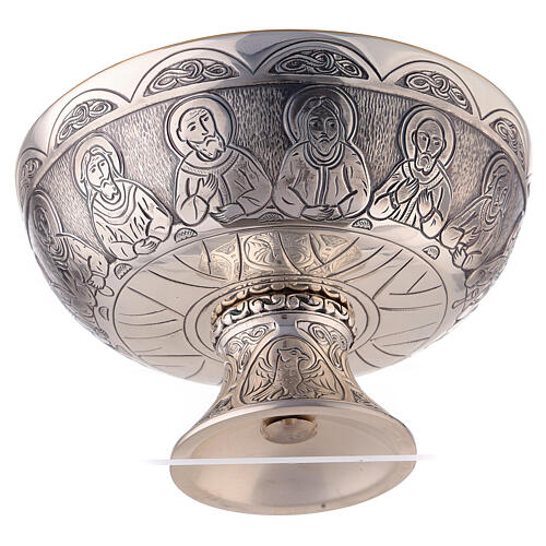 Last Supper and Evangelists Molina paten in silver plated brass 5