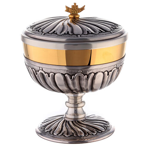 Silver plated handcrafted ciborium d. 14 cm 1