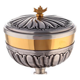 Silver-plated ciborium, diam 14 cm handmade