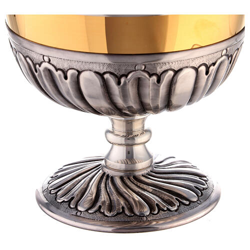 Silver-plated ciborium, diam 14 cm handmade 3