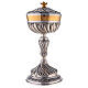 Silver-plated chiseled handcrafted ciborium d. 12.5 cm s1