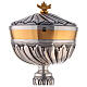 Silver-plated chiseled handcrafted ciborium d. 12.5 cm s2