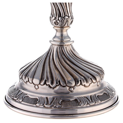 Chiseled ciborium silver-plated, diam 12.5 cm handmade 4