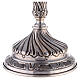 Chiseled ciborium silver-plated, diam 12.5 cm handmade s4