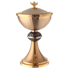 Pisside bicolore pani pesci h 22 cm