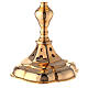 Tourned ciborium with drop-shaped node gold plated brass h 25 cm s3