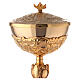 Baroque gold plated ciborium bread and fish handle 10 1/2 in s2