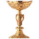 Baroque gold plated ciborium bread and fish handle 10 1/2 in s3