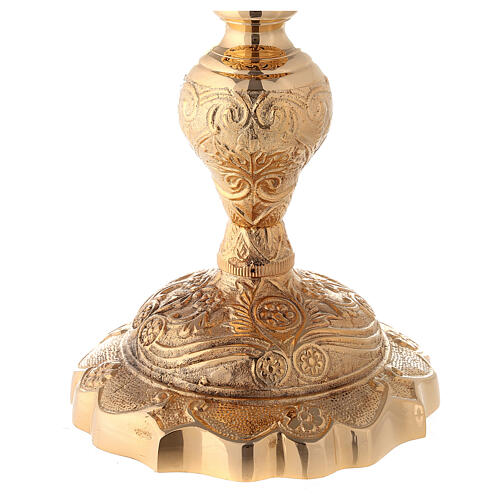 Baroque gold plated ciborium with drop-shaped node 10 1/2 in 3