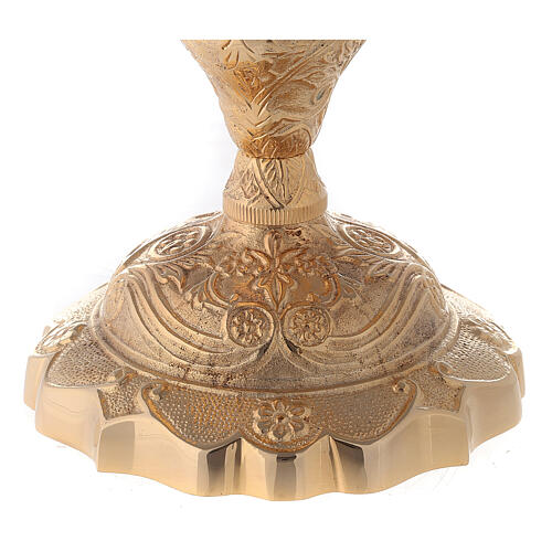 Baroque gold plated ciborium with drop-shaped node 10 1/2 in 5